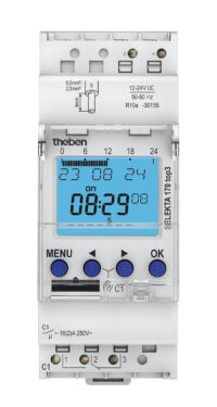 THEBEN Schaltuhr digi 12-24VUC 1kan 2TE SELEKTA 170 top3 12-24 V 87660h REG