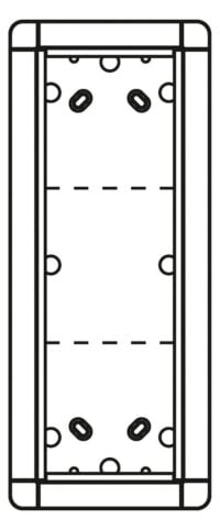 Ritto 1883399 Portier Rahmen Aufputz 3-fach RAL