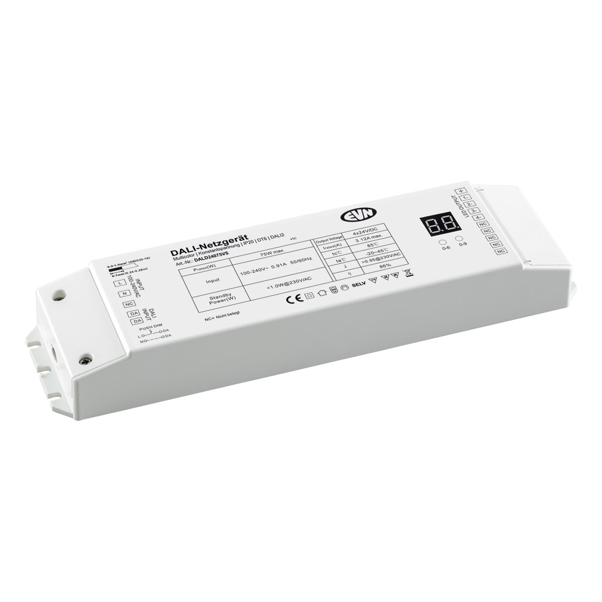 EVN Lichttechnik DALI Dimmer-Empfänger inklusiveNetzgerät DALD24075VS