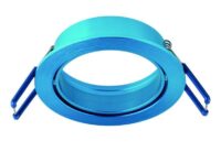 Rutec ALU51017 Einbauring schwenkbar, rund, Aluminium ultramarinblau IP20,ED68mm