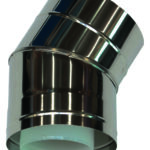 Bogen 30 Grad 110/160 mm für Fassadenverlegung konz. PP/Edelstahl