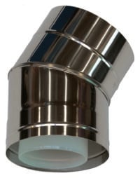 Bogen 30 Grad 110/160 mm für Fassadenverlegung konz. PP/Edelstahl