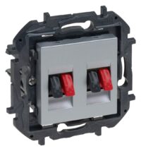 Legrand 864349B Niloe Step V4 Lautsprecherauslass mit Feder 2-Fach Al