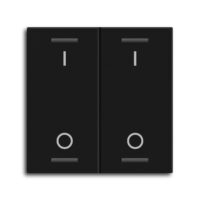 MDT Tastwippe KNX schwarz matt Kunststoff 2-fach TAL-55W2B06.02