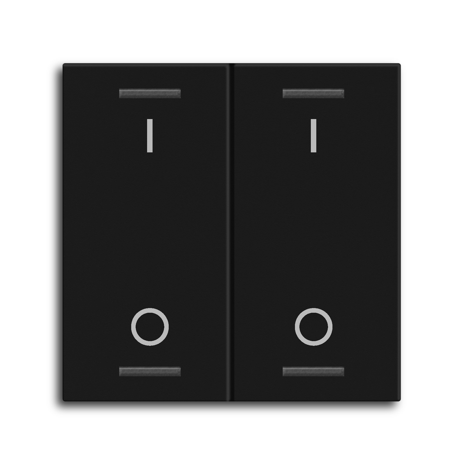 MDT Tastwippe KNX schwarz matt Kunststoff 2-fach TAL-55W2B06.02