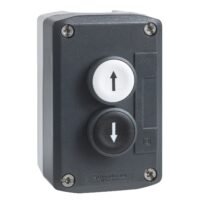 Schneider XALD222 Gehäuse 2Drucktaster 2S PFEIL hoch weiß PFEIL runter flach schwarz