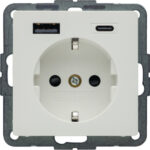 BERKER Steckdose 1-fach polws samt 1USB-A Unterputz 48146089 1USB-C mit BS USB IP20