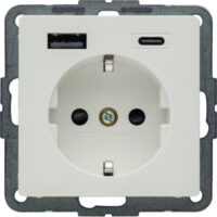 BERKER Steckdose 1-fach polws samt 1USB-A Unterputz 48146089 1USB-C mit BS USB IP20