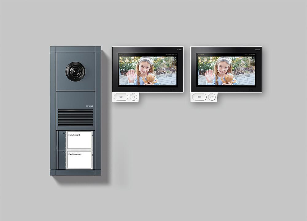 Siedle SIEDLE Video-Türsprechset Bus 2xTeiln weiß SET VVA 700-2 Außengewinde Unterputz/Aufputz anthrazit 1LS