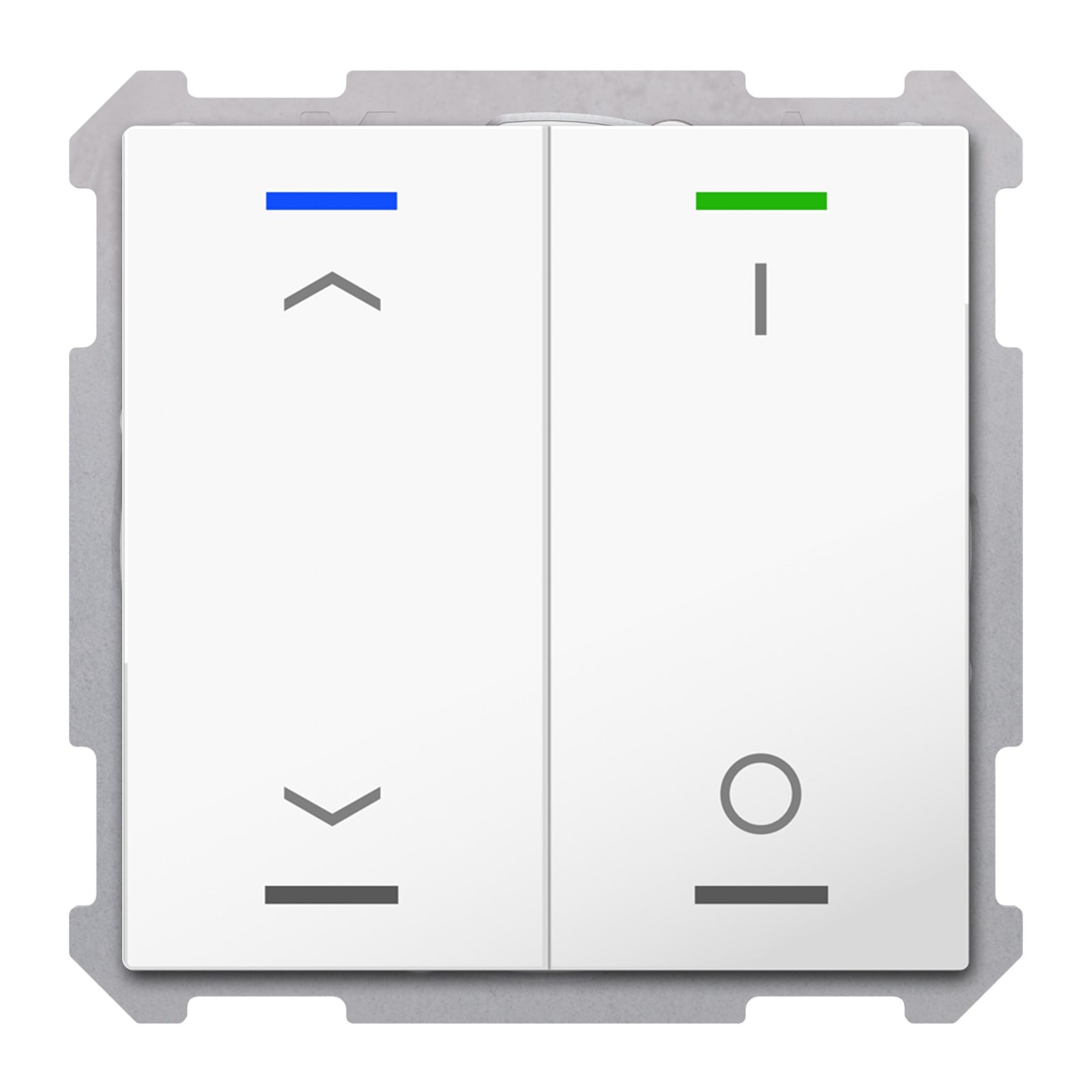 MDT Tastsensor KNX Unterputz studioweiß glänzend 2-fach 4pkt TAL-63T2C04.02S