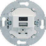 BERKER Steckdose 1-fach polws matt 1USB-A Unterputz 260419 1USB-C IP20 horizontal/vertikal