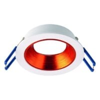 Rutec ALU01215 Einbauring MixMi, schwenkb. ,rund, Aluminium weiß matt/zinnober