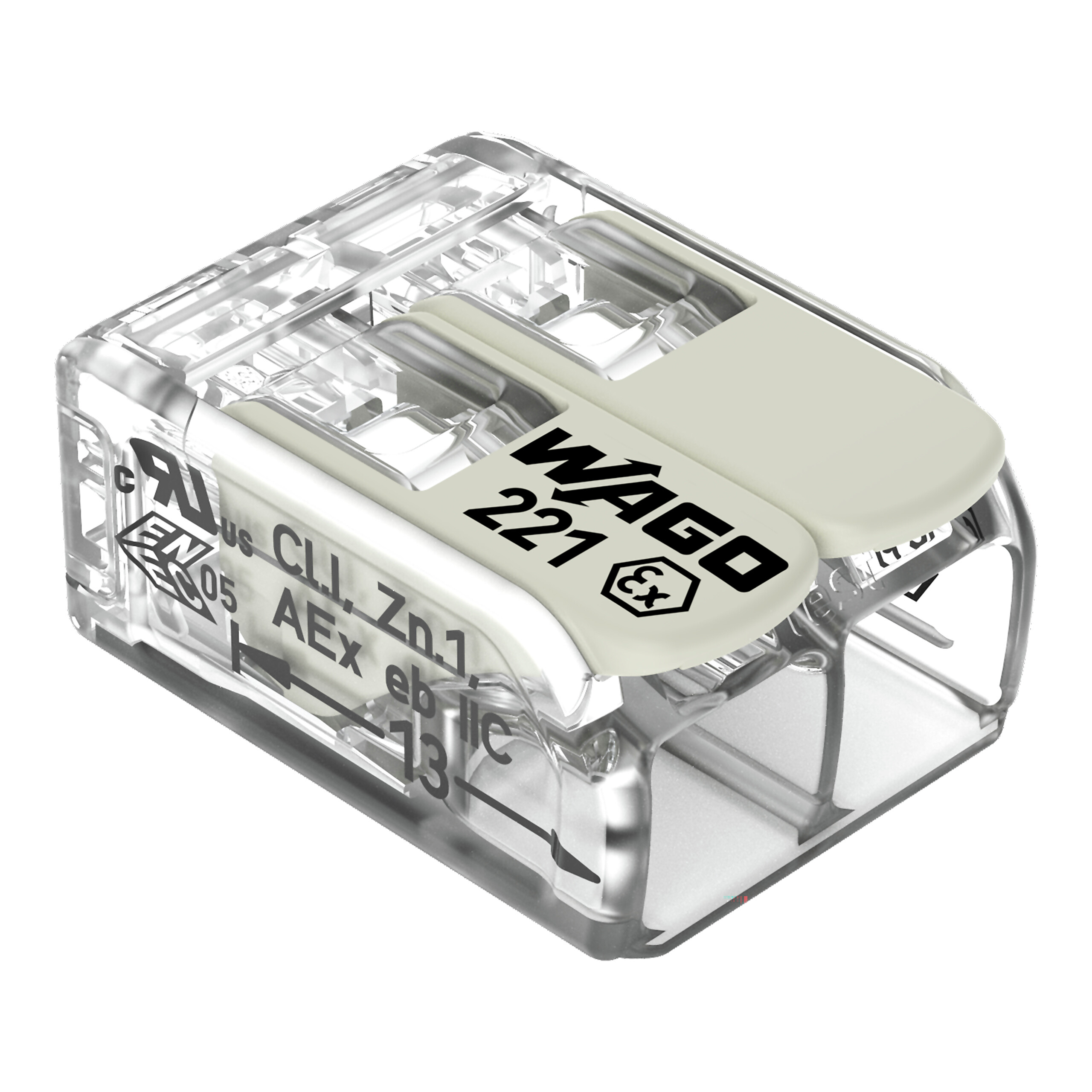WAGO COMPACT-Verbindungsklemme Ex e, transparent 221-682
