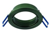Rutec ALU51016 Einbauring schwenkbar, rund, Aluminium dunkelgrün IP20,ED68mm