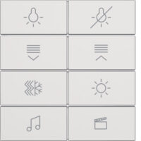 BERKER achtteilige Taste Tastsensor matt 81184189 polws Ind. Bedruckung BSF
