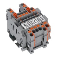 WAGO Verteilerblock 0,25-4qmm 1Etage 24A 821-510 12kl mehrf TS35