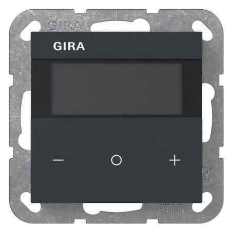 GIRA Raumtemperaturregler Unterputz KNX anthrazit 200528 Basis+zentr Abdeckpl