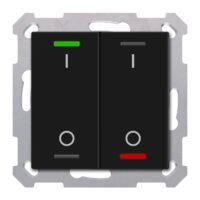 MDT Tastsensor KNX Unterputz schwarz matt 2-fach 4pkt TAL-55T2B06.02S