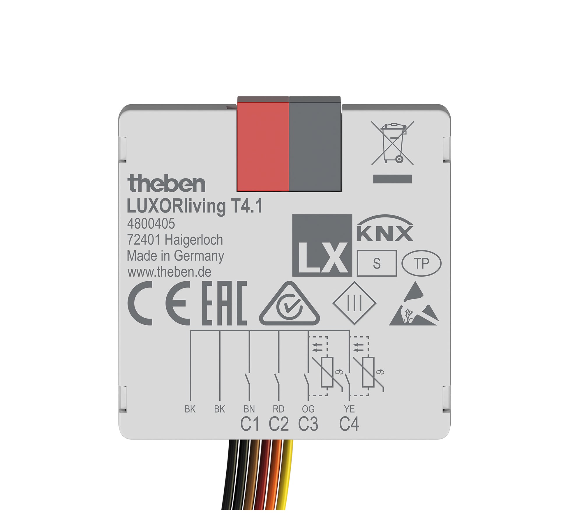 Theben THEBEN Binäreingang KNX LUXORliving Unterputz LUXORliving T4.1 4-fach