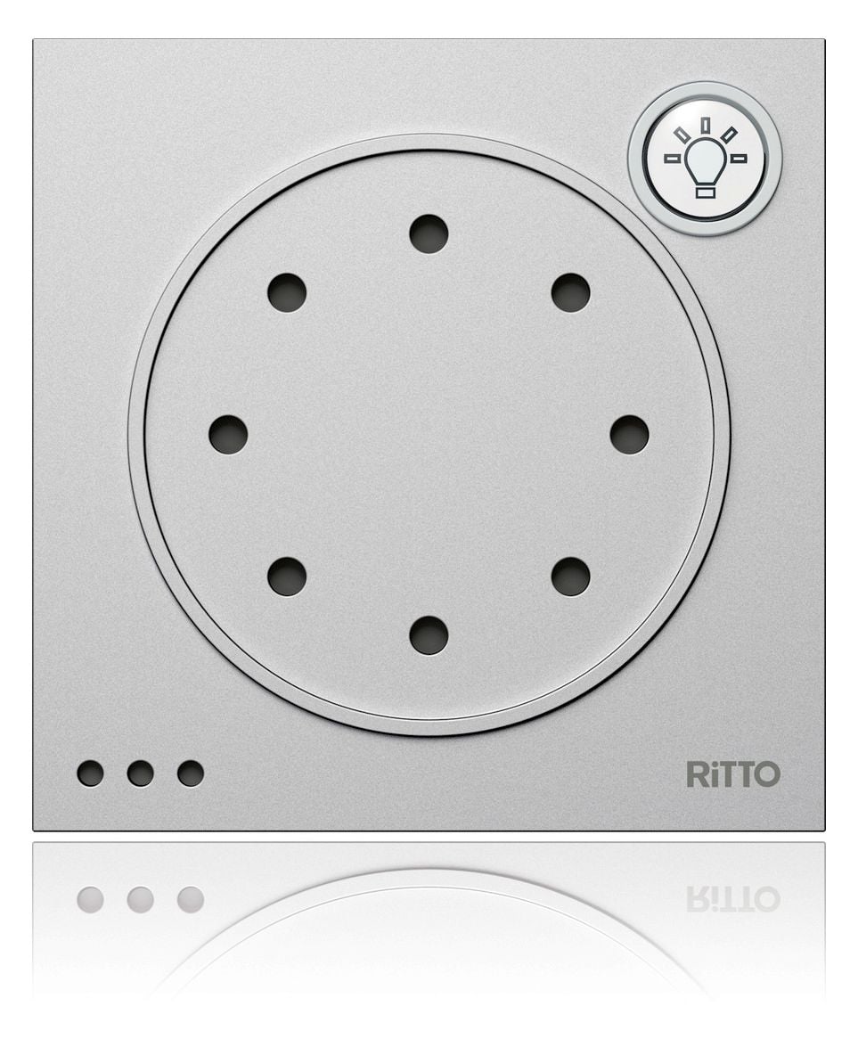 Comelit Ritto 1876020 Portier Türsprechmodul silber mit Lichttaste