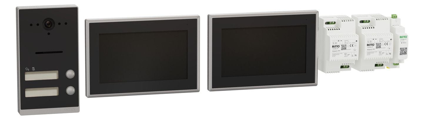 Comelit Ritto RGE2092250 Listo Video Zweifamilienhaus-Set TwinBus IP