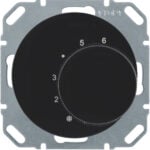 BERKER Raumtemperaturregler Unterputz schwarz matt R.Classic MAN0307024 Basis+Adapterpl