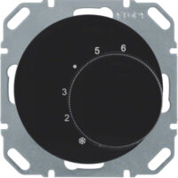 BERKER Raumtemperaturregler Unterputz schwarz matt R.Classic MAN0307024 Basis+Adapterpl