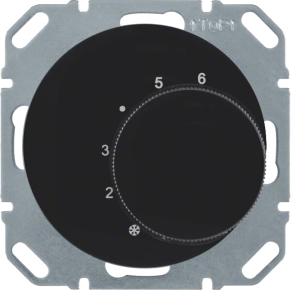 BERKER Raumtemperaturregler Unterputz schwarz matt R.Classic MAN0307024 Basis+Adapterpl