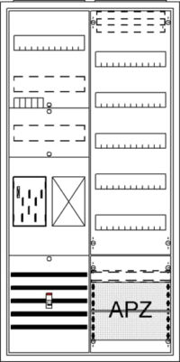 STRIEBEL&JOHN Komplettschrank Aufputz/Unterputz 1Z BA27CB eHZ 2Feld IP31 SS_5p