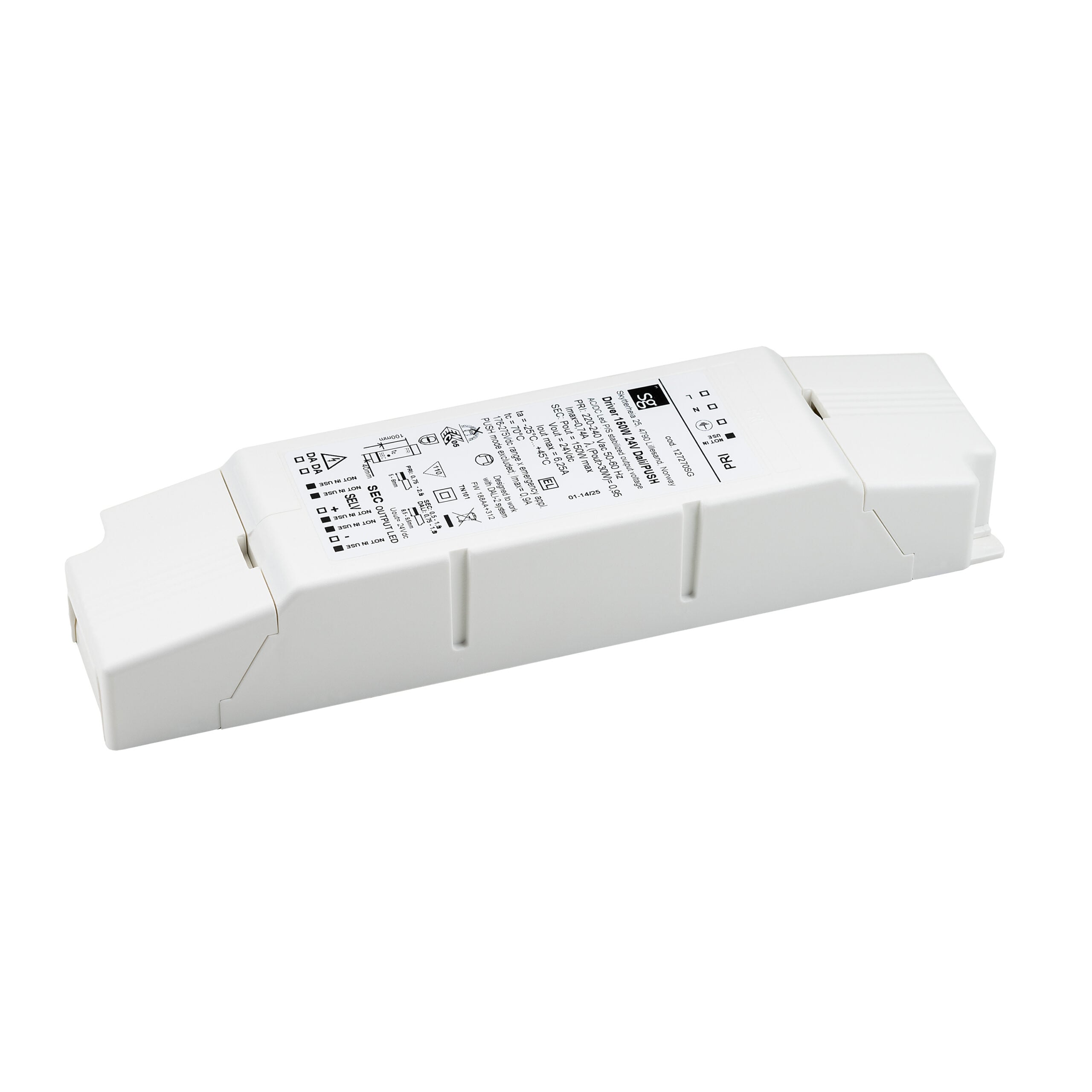 SG LEUCHTEN LED-Steuerung 0-150W 0-24V 820576 0-6250mA DALI IP20 Kunststoff-Gehäuse dyn