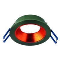 Rutec ALU16215 Einbauring MixMi, schwenkb.,ru, Aluminium dunkelgrün/zinnober