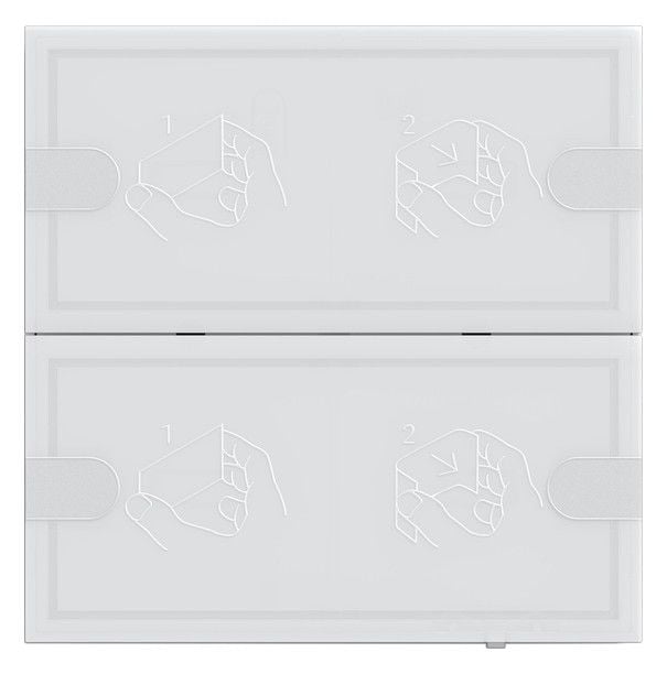 GIRA Tastsensor KNX Unterputz weiß 2-fach 4pkt LED 1042003 inklusiveAnkoppl mit Thermostat