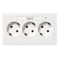 Schneider 5940250 3-fach Steckdose Master Schriftfeld Kanal LED Anzeige gn