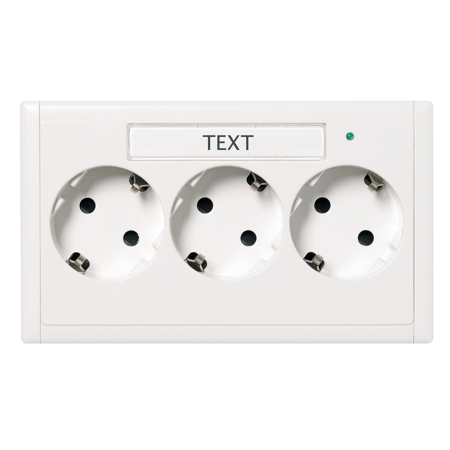 Schneider 5940250 3-fach Steckdose Master Schriftfeld Kanal LED Anzeige gn