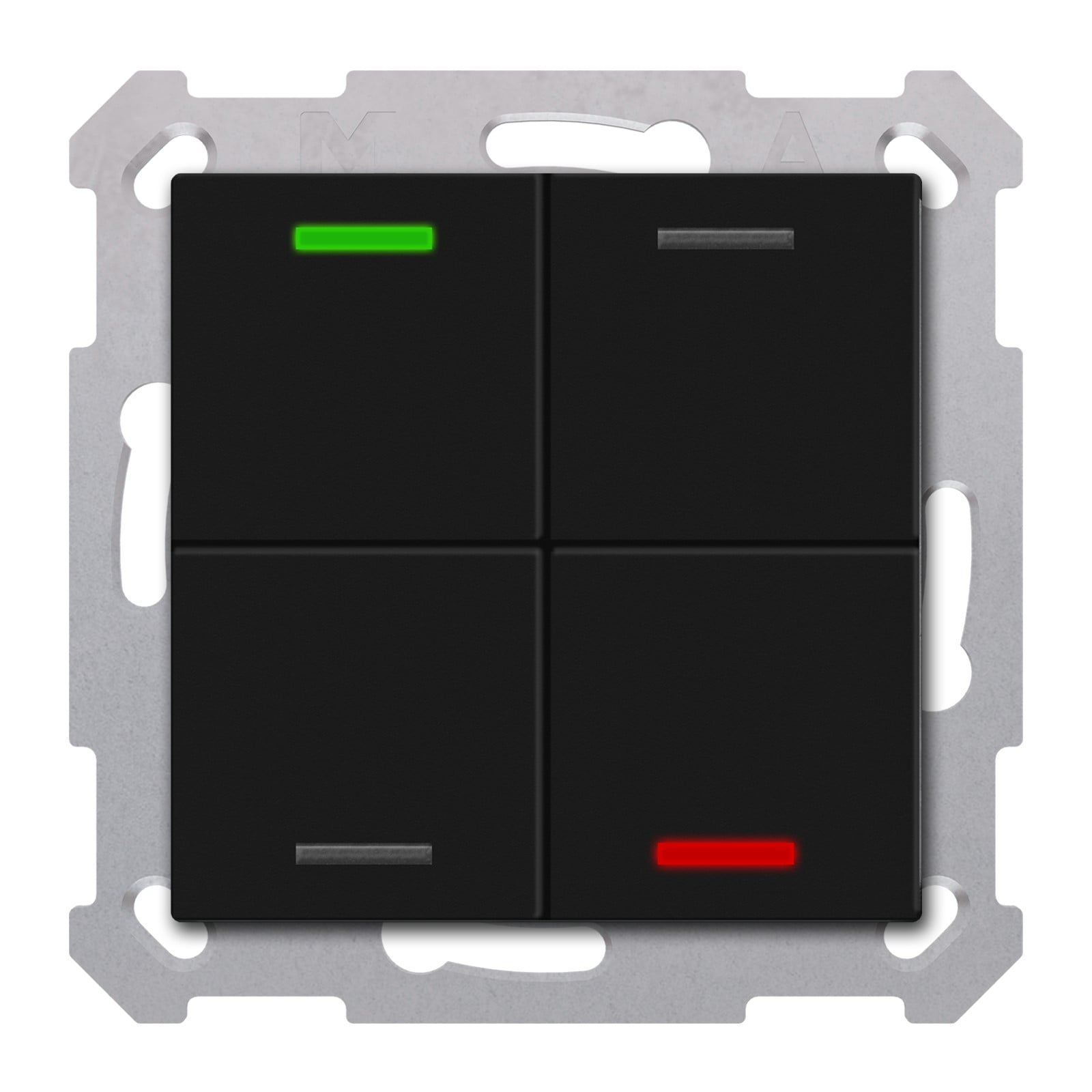 MDT Tastsensor KNX Unterputz schwarz matt 4-fach 4pkt TAL-5504006.02S