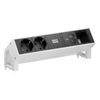 BACHMANN Multi-Tischsteckdose Aufb 2USB BM0024274 2Steckd weiß