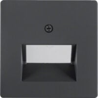 BERKER Zentralplatte UAE/IAE 1-fach schwarz matt MAN0206623 Schraubbef