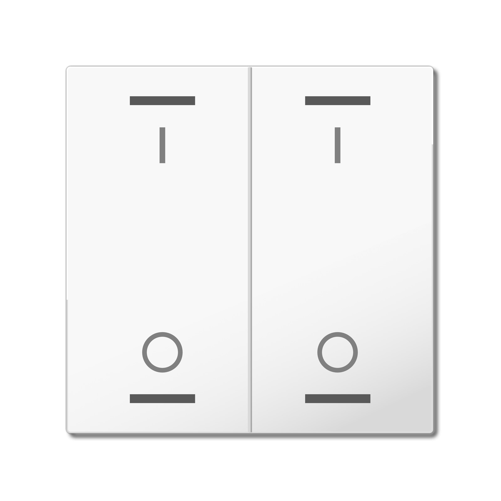 MDT Tastwippe KNX reinweiß glänzend Kunststoff 2-fach TAL-55W2B02.02