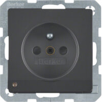 BERKER Steckdose 1-fach schwarz samt Unterputz mit OL mit BS MAN0205323 DK-Norm IP20 vertikal