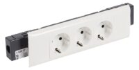 Legrand 077433 Mosaic Steckdose SDO 3-fach DLP 65mm SL weiß