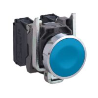 Schneider XB4BA61 Drucktaster 1S flach blau D22mm Metall