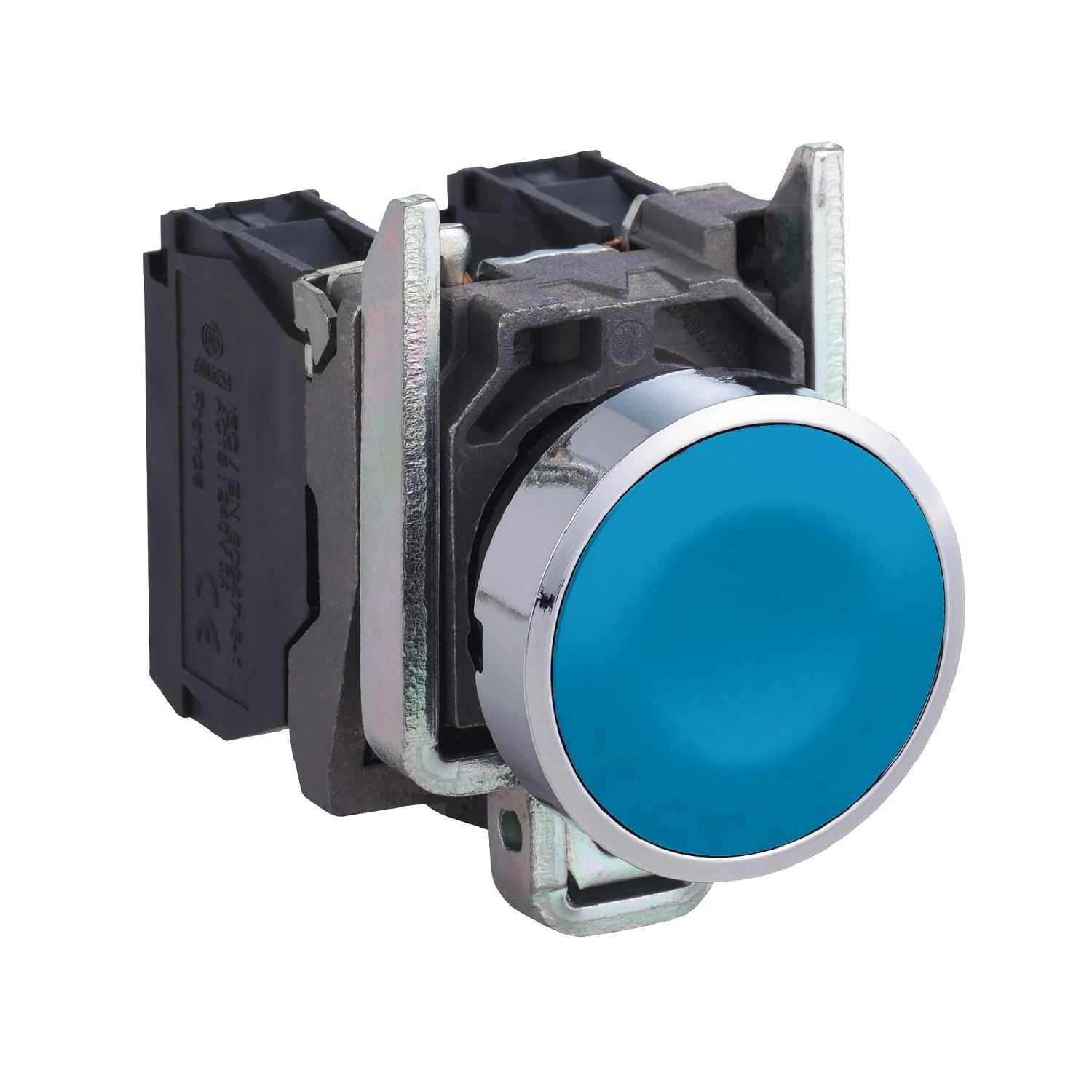 Schneider XB4BA61 Drucktaster 1S flach blau D22mm Metall