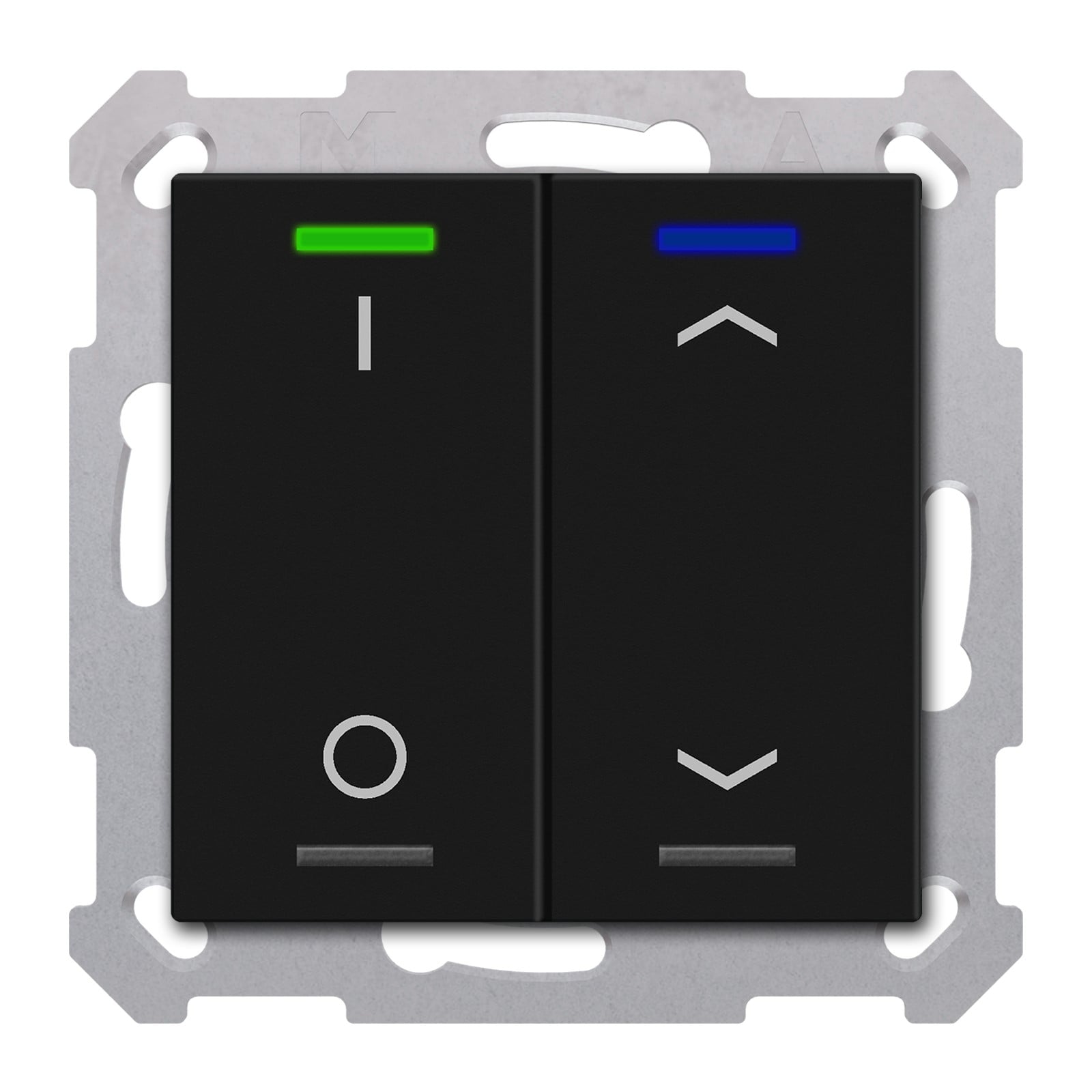 MDT Tastsensor KNX Unterputz schwarz matt 2-fach 4pkt TAL-5502D06.02S