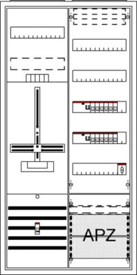 STRIEBEL&JOHN Komplettschrank Aufputz/Unterputz 1Z DA27CBW 1stö 2Feld IP31 SS_5p