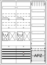 STRIEBEL&JOHN Komplettschrank Aufputz/Unterputz 2Z BA37CG eHZ 3Feld IP31 SS_5p