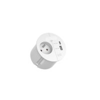 BACHMANN Steckdosenleiste weiß 2xUSB 2m 938.302 IP20 1,5qmm