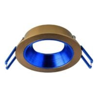 Rutec ALU12218 Einbauring MixMi, schwenkb.,ru, Aluminium bronzegold/dunkelblau