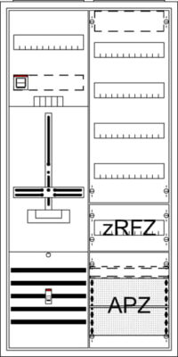 STRIEBEL&JOHN Komplettschrank Aufputz/Unterputz 1Z DA27CBE 1stö 2Feld IP31 16qmm SS_5p