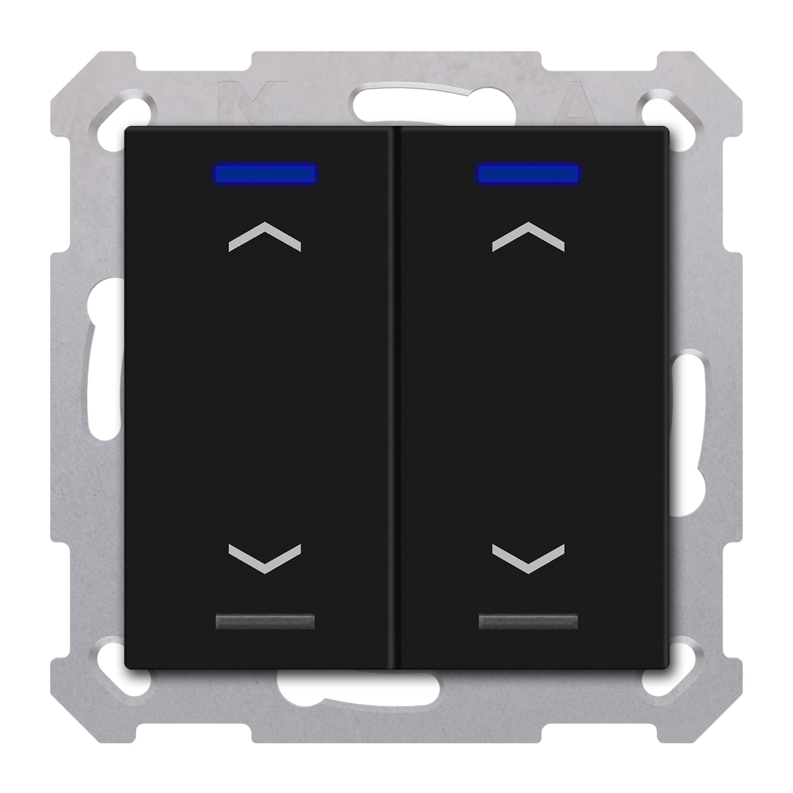 MDT Tastsensor KNX Unterputz schwarz matt 2-fach 4pkt TAL-55T2A06.02S