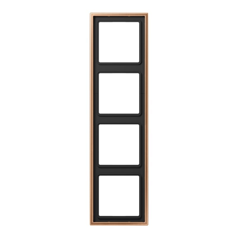 Jung Jung BRG 2984 Rahmen 4-fach LS 990 Metall PVD-beschichtet Bronze gebürstet senkrecht